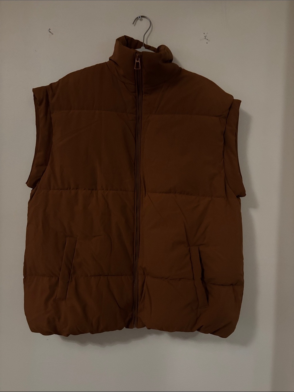 Burnt orange puffer vest